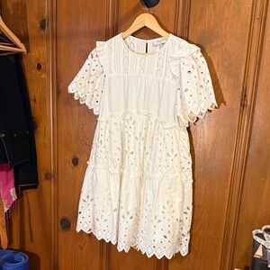 Sea White Eyelet dress